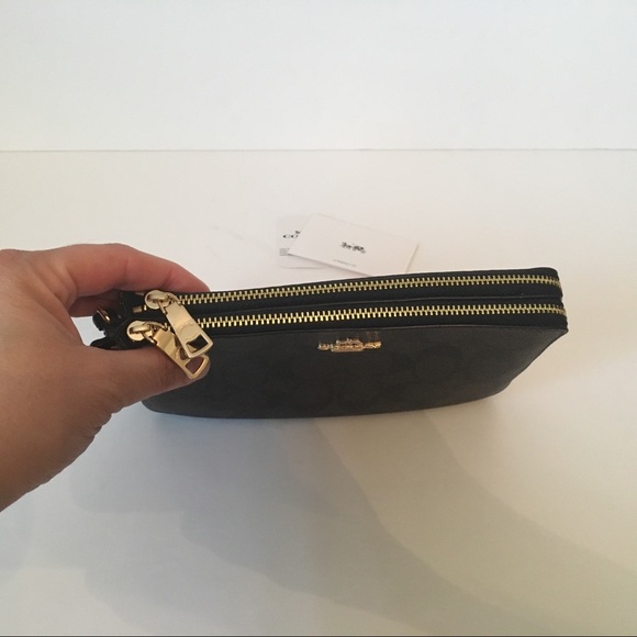 Coach wristlet wallet double zip - Picture 5 of 8